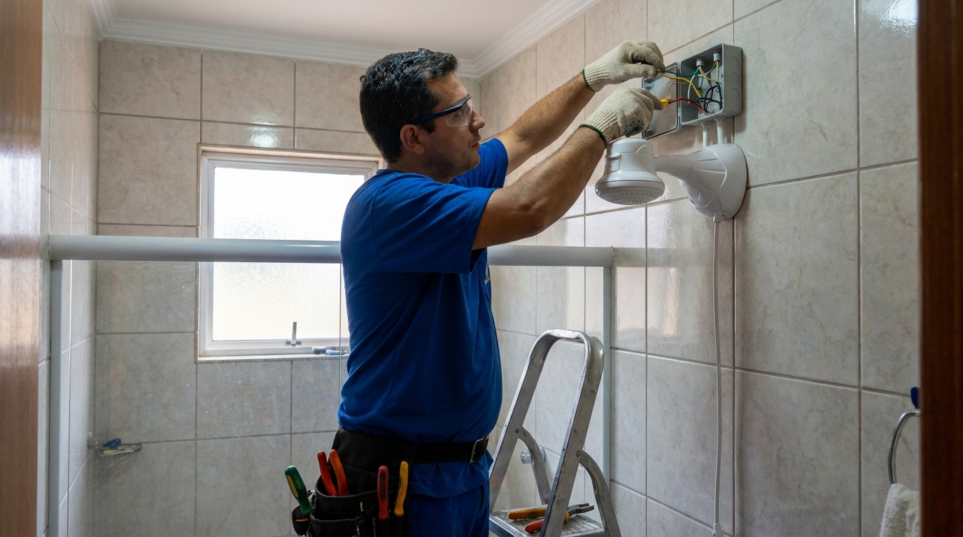 Instalacao de chuveiro eletrico profissional em Serra‑ES